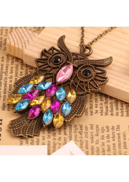 Dg Kadın Retro Tarzı Çok Renkli Taklidi Baykuş Kazak Zincir Kolye (Yurt Dışından) indirimleri