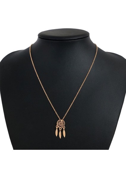 Kadın Dream-Catcher Uzun Zincir Tüy Retro Etnik Kolye (Yurt Dışından)