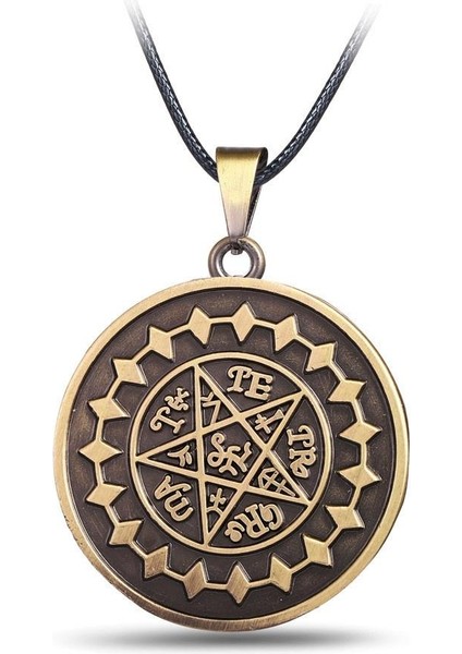 Siyah Butler Kuroshitsuji Pentagramı Pentagram Yıldız Muska Halat Anime Cosplay Kolye (Yurt Dışından)