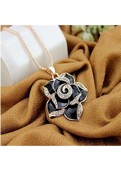 Kadın Emaye Çiçek Plaka Avusturyalı Kadın Kolye (Yurt Dışından)