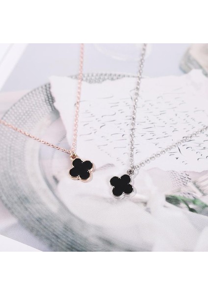 Dört Yapraklı Yonca Kadın Solmayan Gümüş Öğrenci Kore Tarzı Dekorasyon Nefis Klavikula Zinciri Kolye (Yurt Dışından) fiyatları