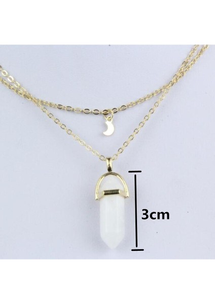 Kristal Geometrik Opal Taş Kadın Mizaç Katmanlı Trendy Cho Kolye (Yurt Dışından) modelleri