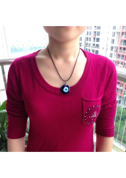 Türk Nazar Koruma Mavi Gözler Cam Şanslı Charm Unisex Kolye (Yurt Dışından) indirimleri