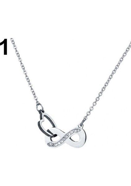 Dtv Kadın Paslanmaz Çelik Sonsuzluk Sembolü Şanslı Sayı 8 Kolye (Yurt Dışından)