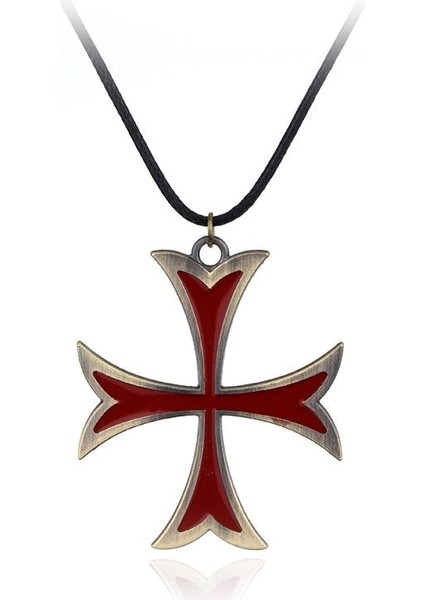 Erkek Vintage Knights Templar Demir Haç Erkek Için Çapraz Kolye (Yurt Dışından)