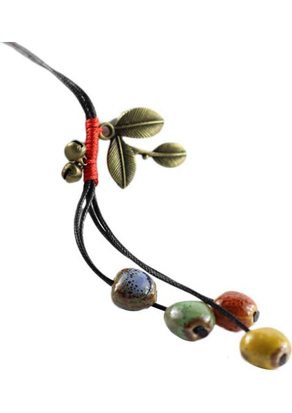 Kalp Boncuk Seramik Kadın Kız Etnik Stil Alaşım Elbise Zinciri Jewerly Kolye (Yurt Dışından) fiyatları