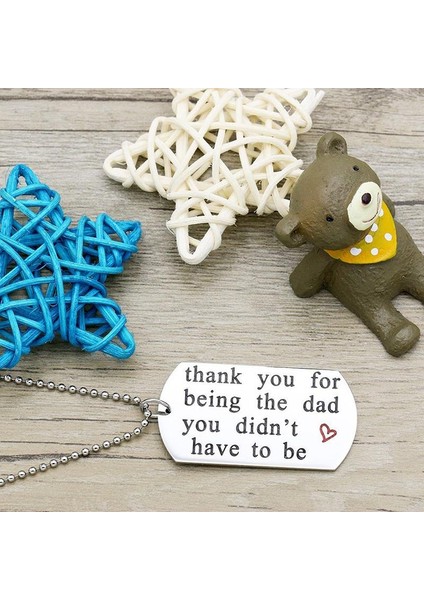 Olmanıza Gerek Olmayan Baba Olduğunuz Için Teşekkür Ederiz' Paslanmaz Çelik Adım Baba Anahtarlık Kolye (Yurt Dışından)