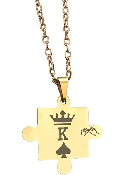 K Q Taç Bulmaca Tarzı Çiftler Sevgilisi Kolye (Yurt Dışından) fiyatları
