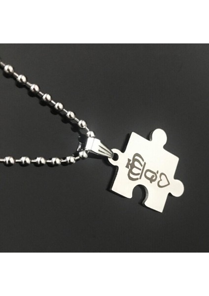 K Q Taç Bulmaca Tarzı Çiftler Sevgilisi Kolye (Yurt Dışından) indirimleri