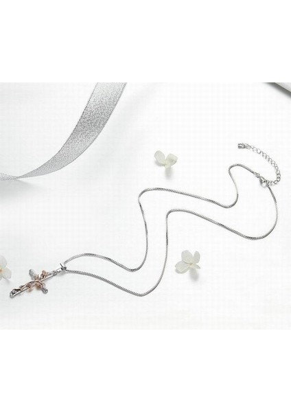 Trendy Unisex Punk Mücevher Kutusu Zincir Gül Haç Kolye (Yurt Dışından) fiyatları