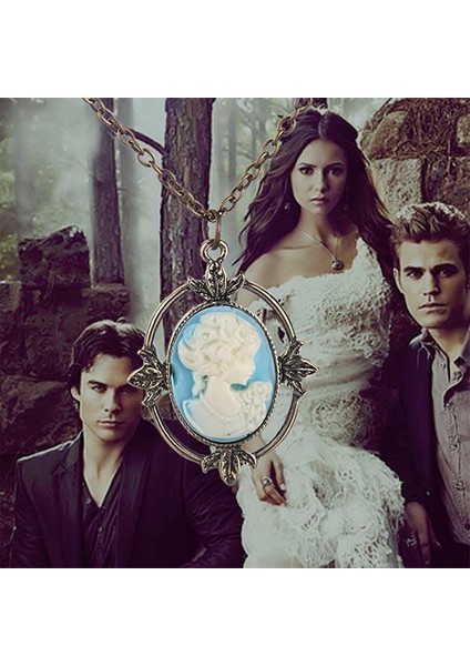 Peigu 1 Adet Retro Vampire Diaries Katherine Kadın Kafa Cosplay Kolye (Yurt Dışından)