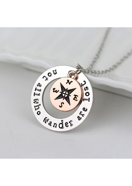 Her Dolaşan Kaybolmaz '' Pusula Ingiliz Alfabesi Kolye (Yurt Dışından) modelleri