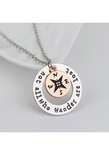 Her Dolaşan Kaybolmaz '' Pusula Ingiliz Alfabesi Kolye (Yurt Dışından) fırsatları