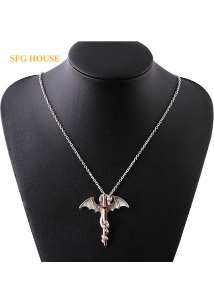 Punk Rock Zodyak Ejderha Sihirli Glow Kolye (Yurt Dışından) modelleri