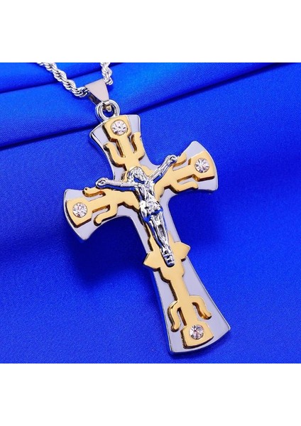 Huaqı Erkek Paslanmaz Çelik Çapraz Isa Haç Çapraz Kolye (Yurt Dışından) modelleri