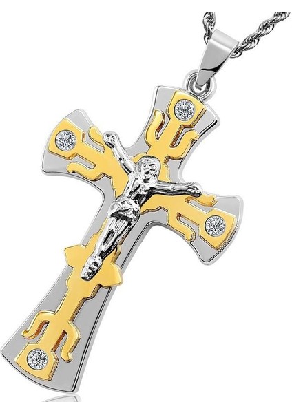 Huaqı Erkek Paslanmaz Çelik Çapraz Isa Haç Çapraz Kolye (Yurt Dışından) indirimleri