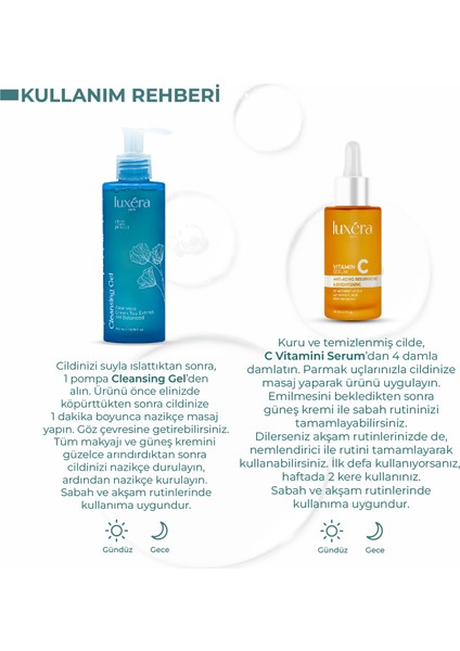 Cilt Için Vegan Bakım Seti ( C Vitamini Serum + Cleansing Gel / Temizleme Jeli) fırsatları