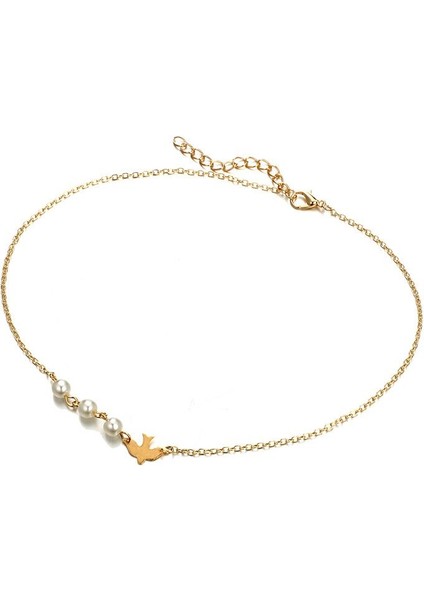 Geometrik Inciler Küçük Kuş Kısa Bölmeli Köprücük Zinciri Kolye (Yurt Dışından) fiyatları