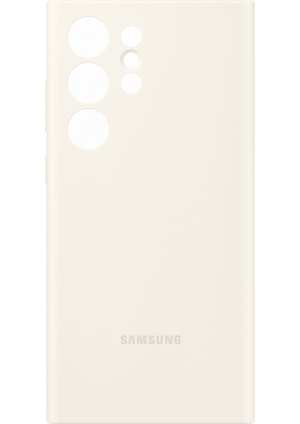 Galaxy S23 Ultra Silikon Kılıf - Krem