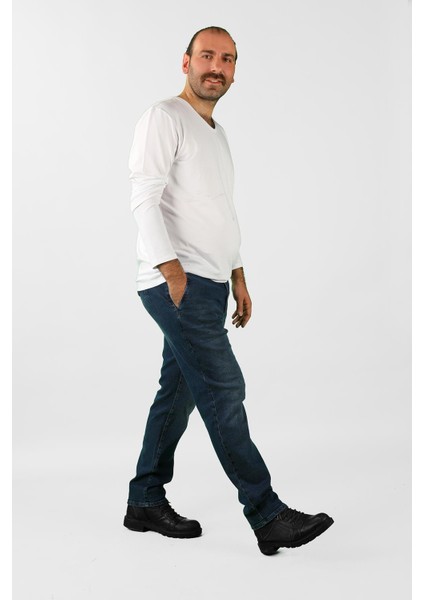 Erkek Büyük Beden Fleto Cep Kot Pantolon 3JA/5889 fiyatları