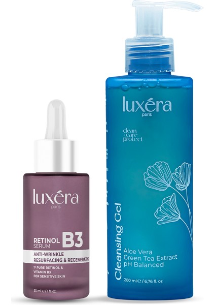 Ve , Cilt Vegan Bakım Seti (Cleansing Gel / Temizlem Jeli + Retinol B3 Serum)