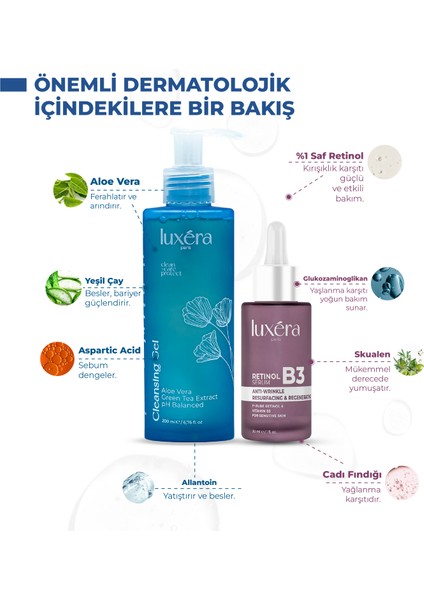 Ve , Cilt Vegan Bakım Seti (Cleansing Gel / Temizlem Jeli + Retinol B3 Serum) fiyatları