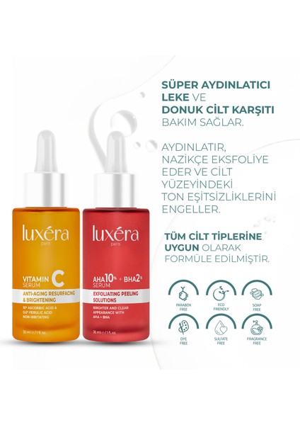 Cilt Bakım Seti (C Vitamin Serumu + Aha Bha Kırmızı Peeling) modelleri