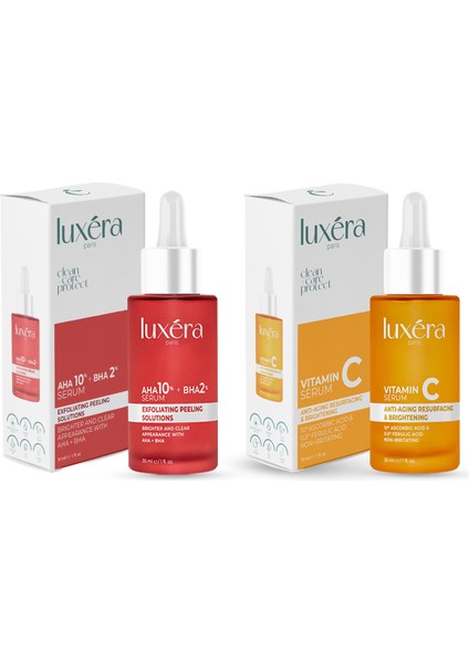 Cilt Bakım Seti (C Vitamin Serumu + Aha Bha Kırmızı Peeling) indirimleri