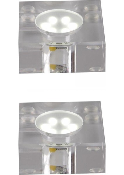 2x Kristal Top Ekran Standı USB Destekli Depolama Tutucu Dekor (Yurt Dışından)