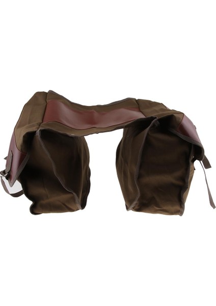 Motosiklet Arka Raf Çanta Çift Panniers Kargo Bagaj Çantası Accs Brown (Yurt Dışından)