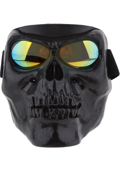 Siyah Kafatası Tam Erkekler Motosiklet Goggles Rüzgar Yalıtımlı Gözlük Parça Lens (Yurt Dışından) fırsatları