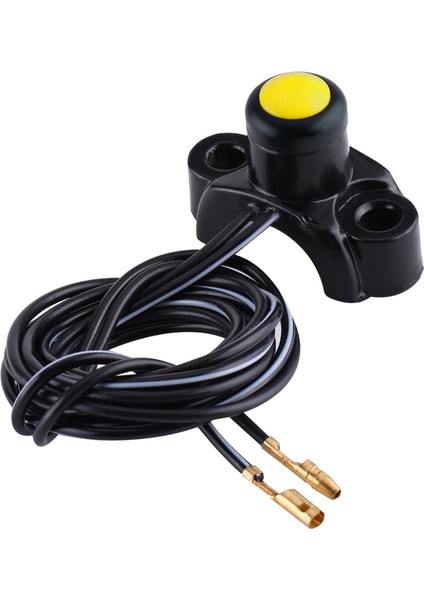 Motosiklet Atv 22MM Gidon Motoru Öldürme Start Düğme Anahtarı - Sarı (Yurt Dışından)