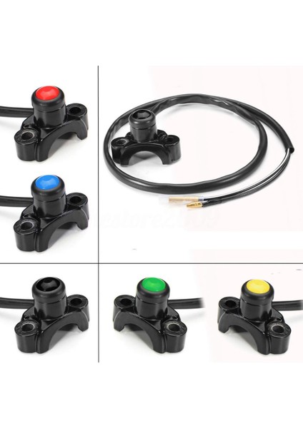 Motosiklet Atv 22MM Gidon Motoru Öldürme Start Düğme Anahtarı - Sarı (Yurt Dışından) modelleri
