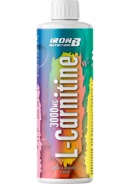 L-Karnitin 3000 Mg 20 Servis 500 ml Şeftali Yeşil Elma Aromalı