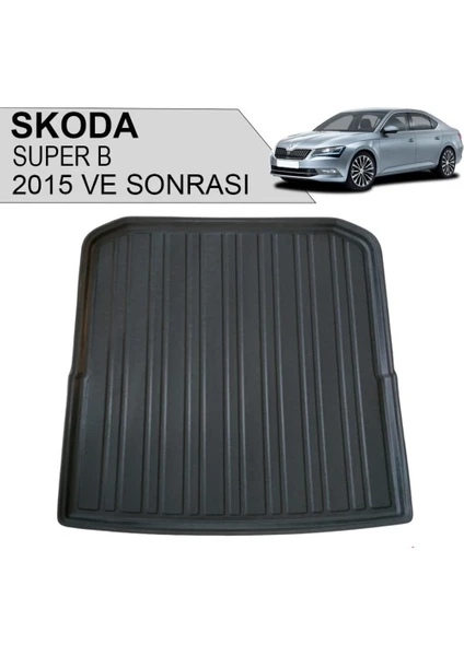 Born Garage 2021 Skoda Superb Bagaj Havuzu Tam Uyumlu Kauçuk