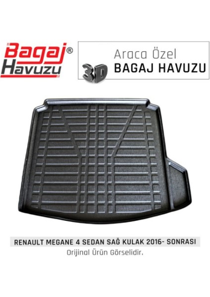 Born Garage Megane 4 Sedan Bagaj Havuzu 2016-2022 Tam Uyumlu