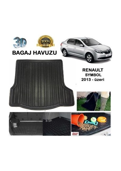 2020 Renault Symbol Bagaj Havuzu Tam Uyumlu Kauçuk