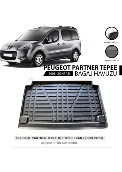 2008 Peugeot Partner Tepee Bagaj Havuzu 3D Kauçuk