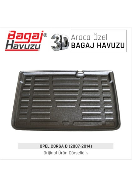 2012 Opel Corsa D Bagaj Havuzu 3D Uyum Kokusuz Kauçuk