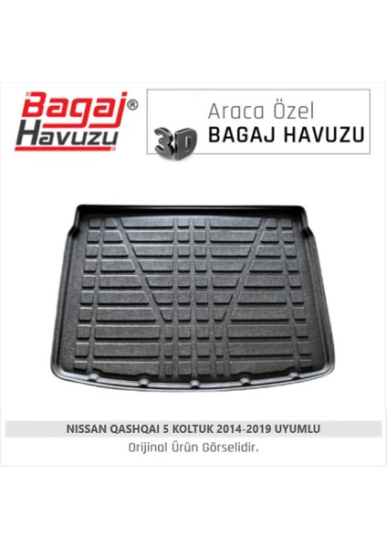 2017 Nissan Qashqai 3D Bagaj Havuzu Kokusuz Kauçuk modelleri