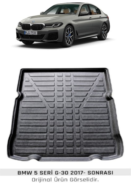 Bmw 5 Serisi G30 Bagaj Havuzu 2017-2023 Araca Özel Üretim ve Tam Uyumlu Kokusuz Kaucuk