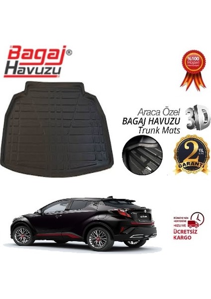 C-Hr Bagaj Havuzu 2016-2021 Tam Uyumlu Kauçuk