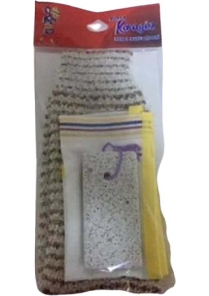 3 Lü Banyo Seti, Topuk Taşı + Lif + Kese fiyatları