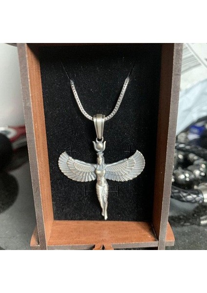 Kadın Mısır Tanrıçası Isis Antik Mısır Tanrı Kanatlı Figuras Egipcias Yaka Kısa Gerdanlık Kolye (Yurt Dışından) indirimleri