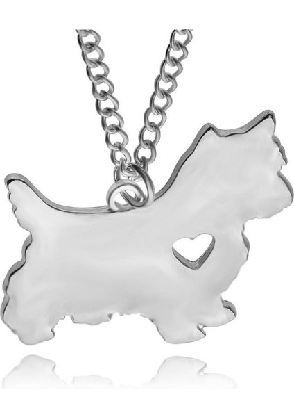 Noel Sevimli Hayvan Köpek Kalp Lover Memorial Pet Westie Köpekler Charm Kadın Erkek Köpek Aşk Takı Için Kolye (Yurt Dışından)