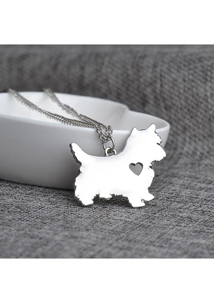 Noel Sevimli Hayvan Köpek Kalp Lover Memorial Pet Westie Köpekler Charm Kadın Erkek Köpek Aşk Takı Için Kolye (Yurt Dışından) fiyatları