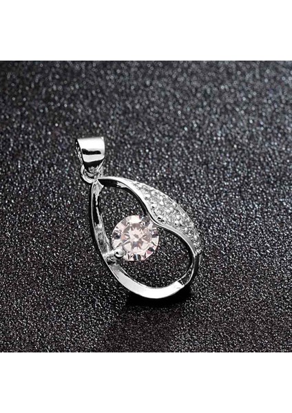 Güzel Rhinestone Gümüş Renk Damla Kolye (Yurt Dışından)