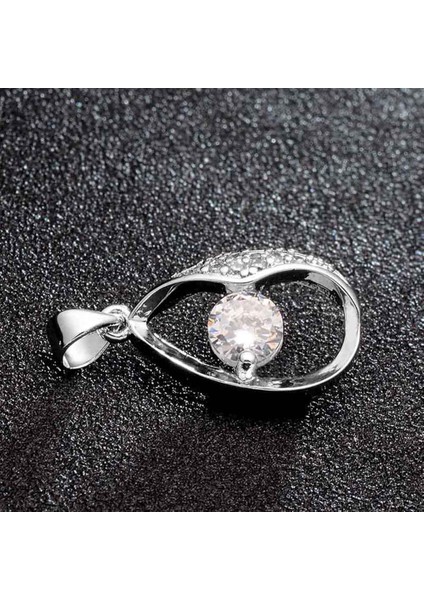 Güzel Rhinestone Gümüş Renk Damla Kolye (Yurt Dışından) fiyatları