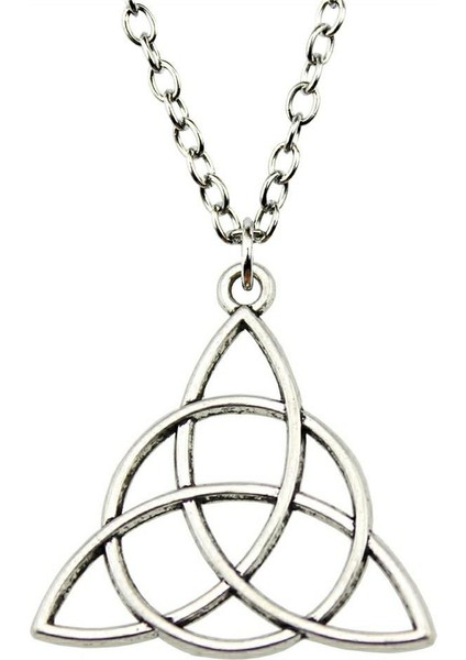 Wyısywg 1 Adet Metal Zincir Kadın Takı Triquetra Sembolü 28MM Kolye (Yurt Dışından)