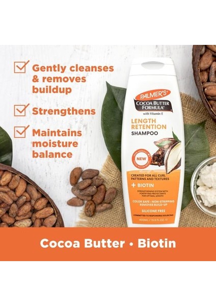 Cocoa Butter Formula Biotin Length Retenti 400 ml Şampuan